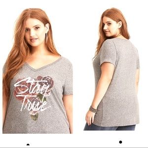 Plus 0X Torrid Stay True Floral Graphic Tee Shirt